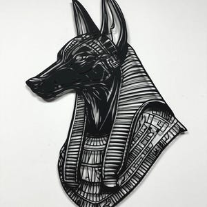 Anubis Metal Wall Art, Anubis Art, Mythological Wall Art, Egyptian Mythology Wall Hanging, Large Wall Art, Bedroom Decor, Livingroom Decor