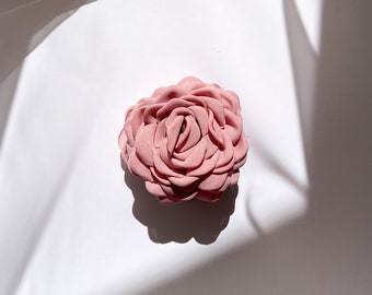 Clip de pelo de flores de gran tamaño accesorio de pelo rosa Bohemia flor pelo garra clip redondo floral clip accesorio de pelo para las mujeres regalo para ella