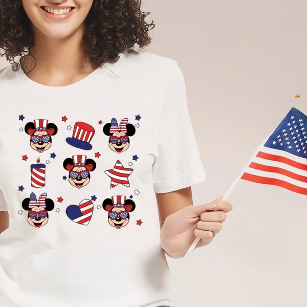 Disney Inspired 4th of July | Independence Day | Red White and Blue | Patriotic | USA Shirt | Land of the Free | Retro Vibes | America Vibes