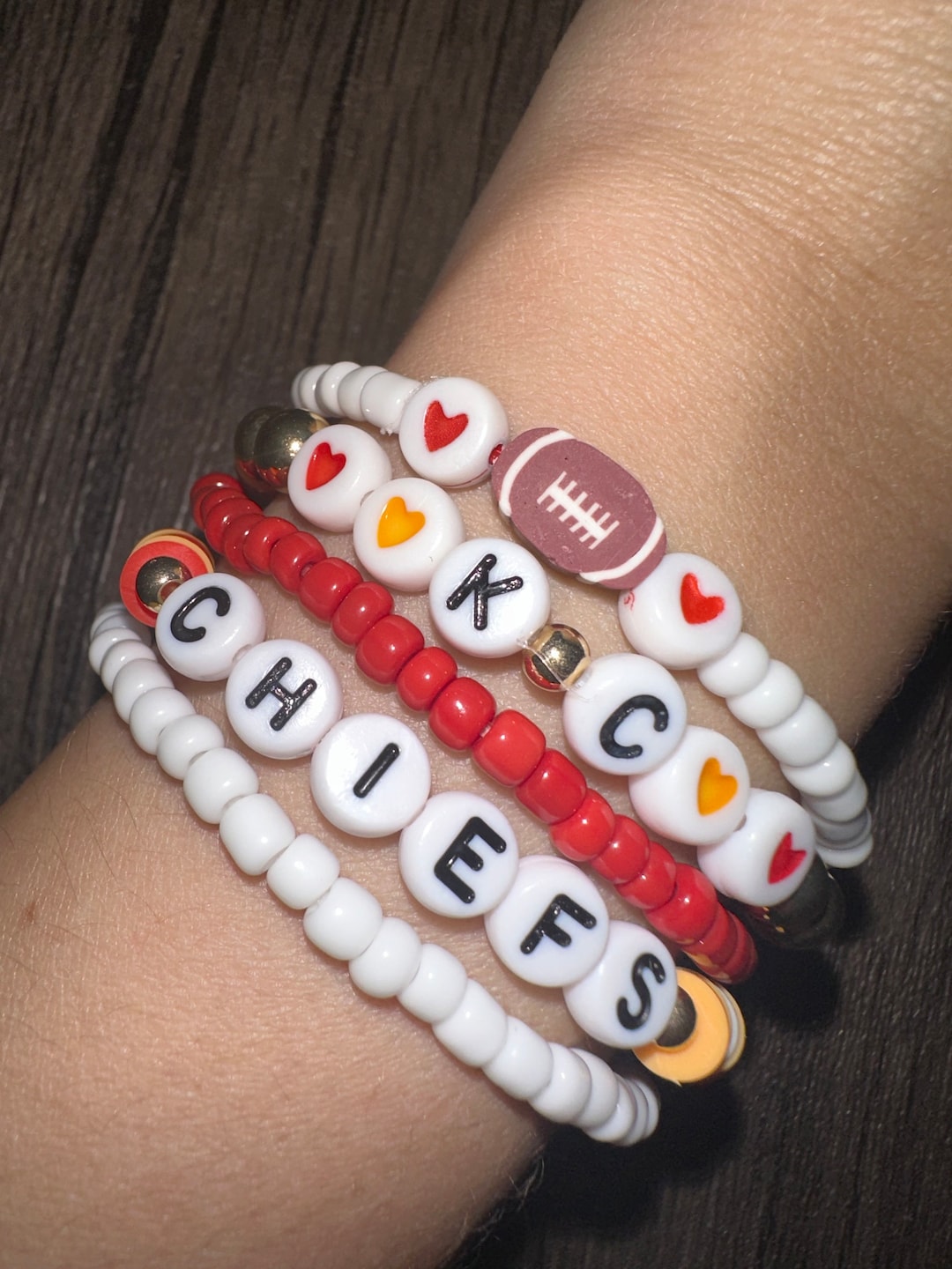 Kansas City Chiefs Bracelets Chiefs Friendship Bracelets Etsy
