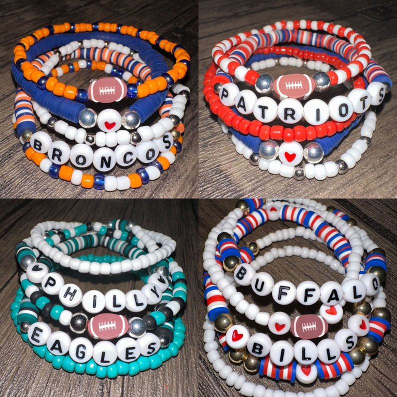 NFL Bracelets Football Bracelets Team Bracelets Friendship Bracelets