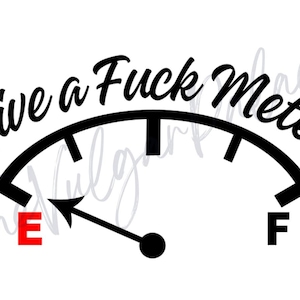 Verschenke einen Fake Meter Leerer Vinyl Aufkleber, Vulgar Sticker