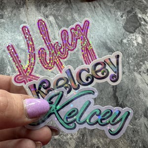 Custom Name Sticker | Glitter Name Sticker | Personalized Sticker | Custom Name Sticker | Water bottle Sticker | Laptop Sticker | Tumbler