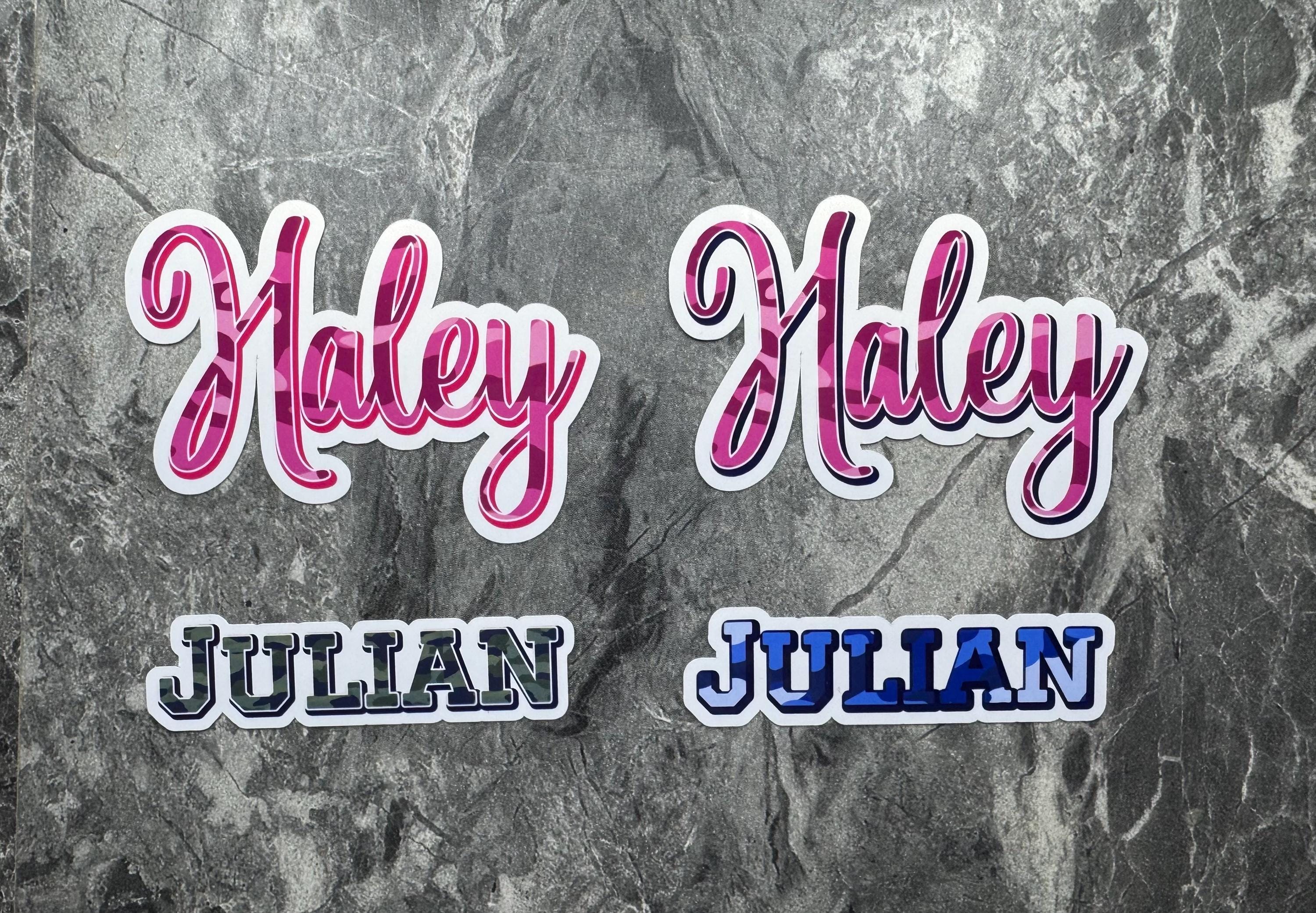 Camo Name Sticker | Glitter Name Sticker | Personalized Sticker | Custom Name Sticker | Laptop Sticker | Tumbler