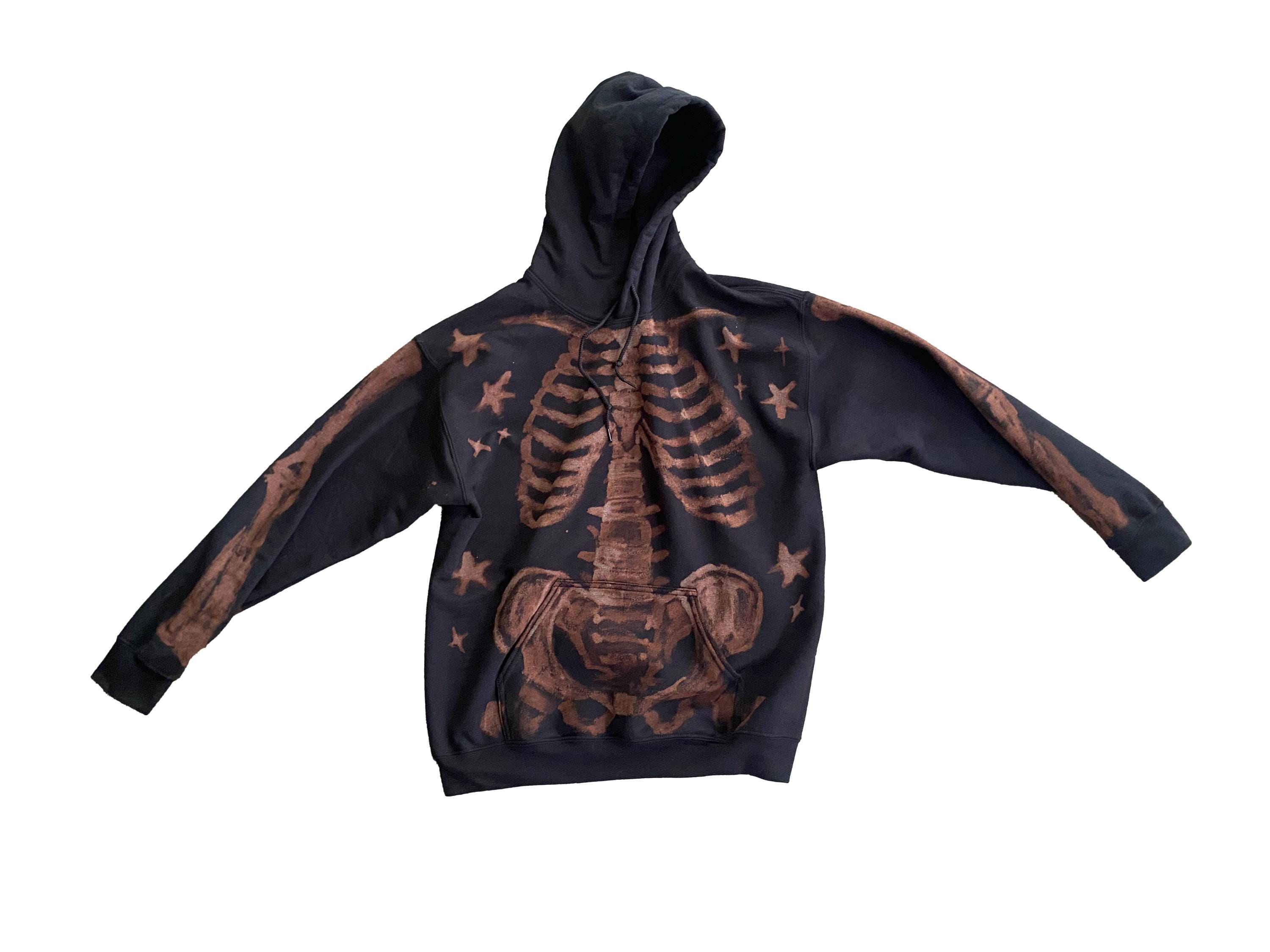 Star Skeleton Bleach Hoodie Handmade Hoodie Skeleton Star Galaxy