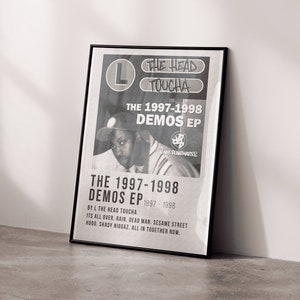 L the Head Toucha 'Demos EP 1997-1998' Album Poster | Vintage Hip-Hop Art | Retro Music Decor | Sizes A5, A4 - A0 | Wall Decor | Vintage Art