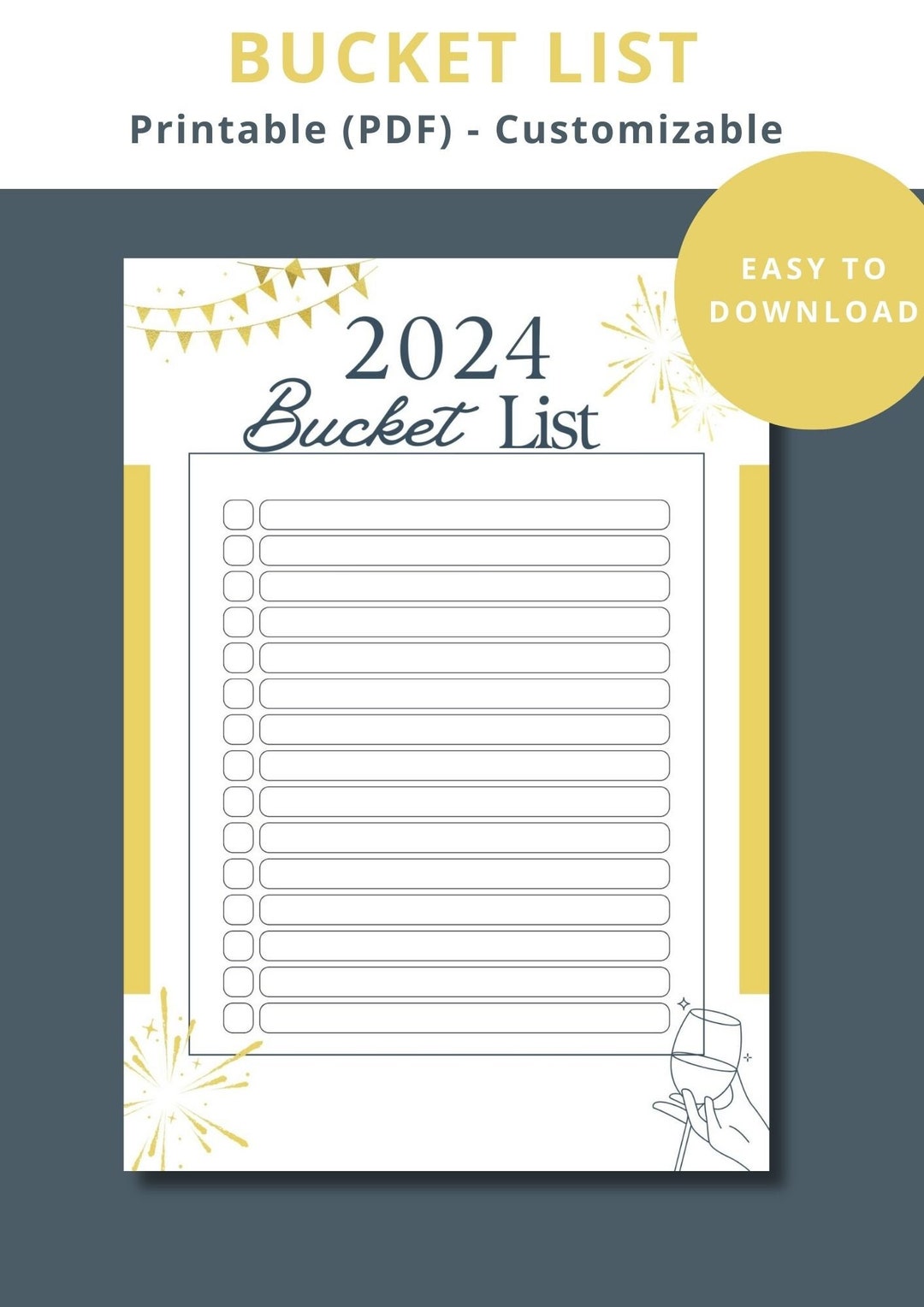 Wish List for the Year 2024 Bucket List Wish List for the Etsy Australia
