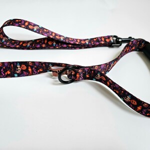 Spooky Jack-O-Lantern Dog leash with Comfort Grip and Traffic Handle