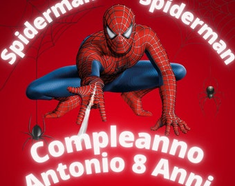 Invito Compleanno Spiderman Digitale , Compleanno Bimbo digitale - Invito whatsapp -  Tema Spiderman