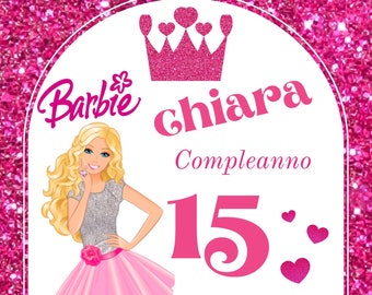 Invito Digitale Principessa - Compleanno bimba - invito festa di compleanno - Invito Barby - invito whatsapp - Invito bimba Barb..