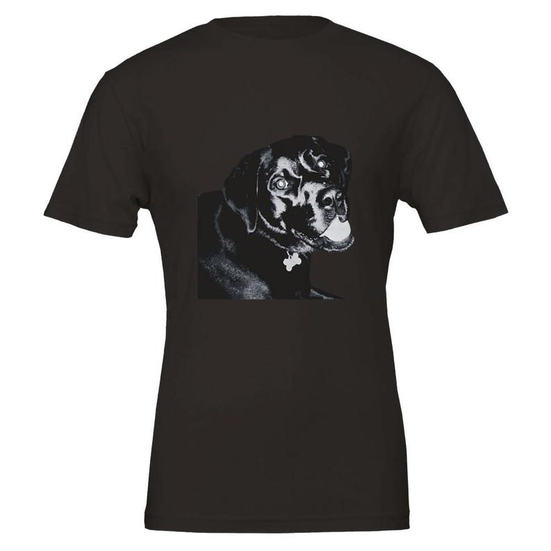 Happy Lab uniseks T-shirt met ronde hals | Premium Bella + Canvas 3001 katoenen T-shirt | Half lab, half geweldig Black