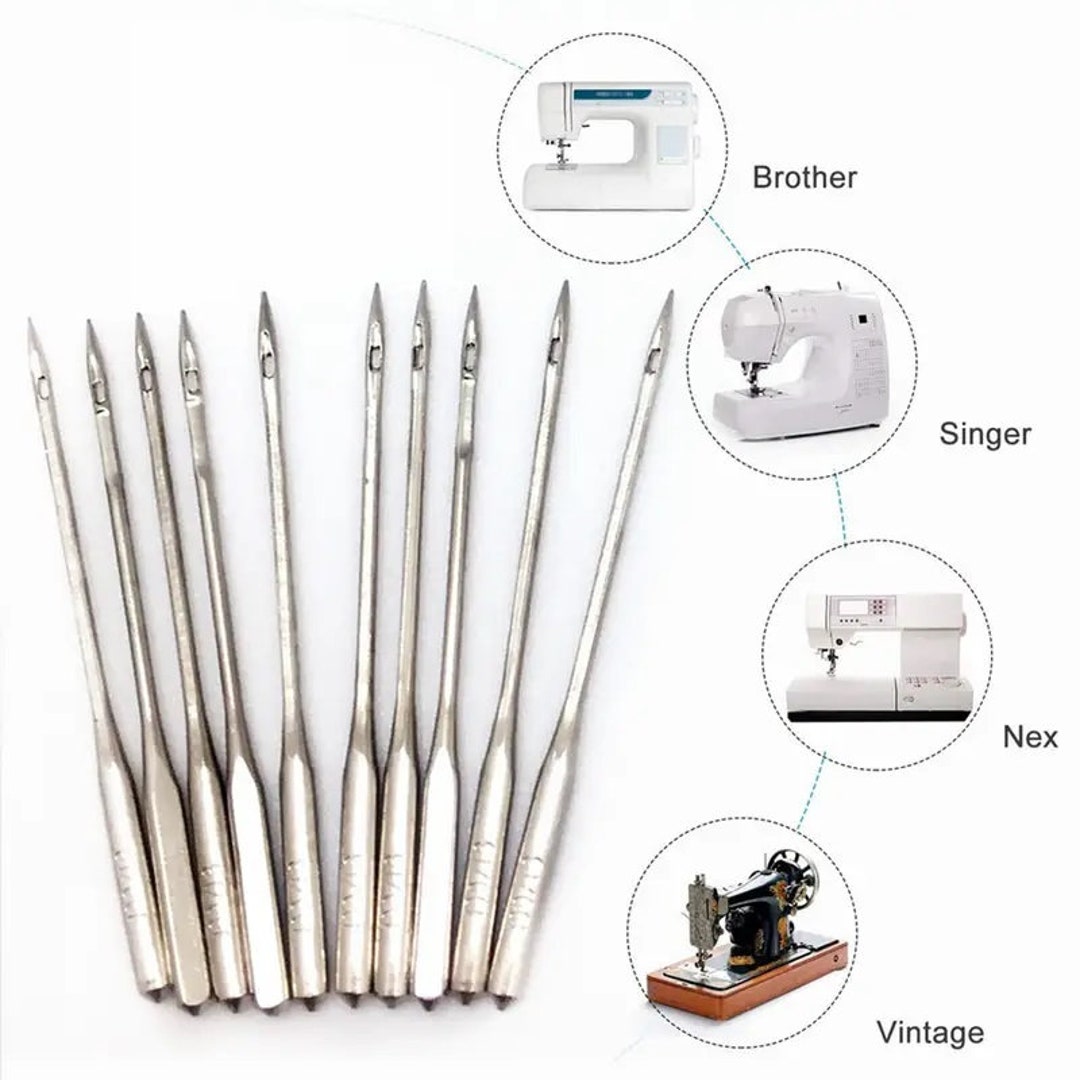Sewing Machine Universal Needles 10pcs Singer Brother Janome Elna Pfaff ...