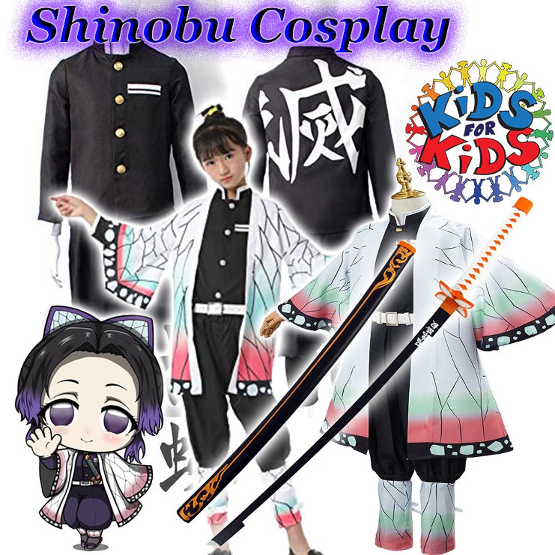 Kids Costume Girls Japanese Anime Cosplay Kimono Outfit Butterfly ...