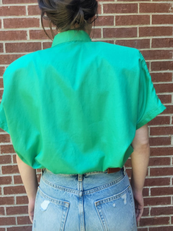 Green Wizard Of Oz Wicked Pintucked Blouse - image 5