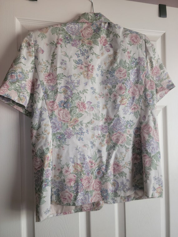 Floral Cottagecore 80s Countryside Blouse - image 5