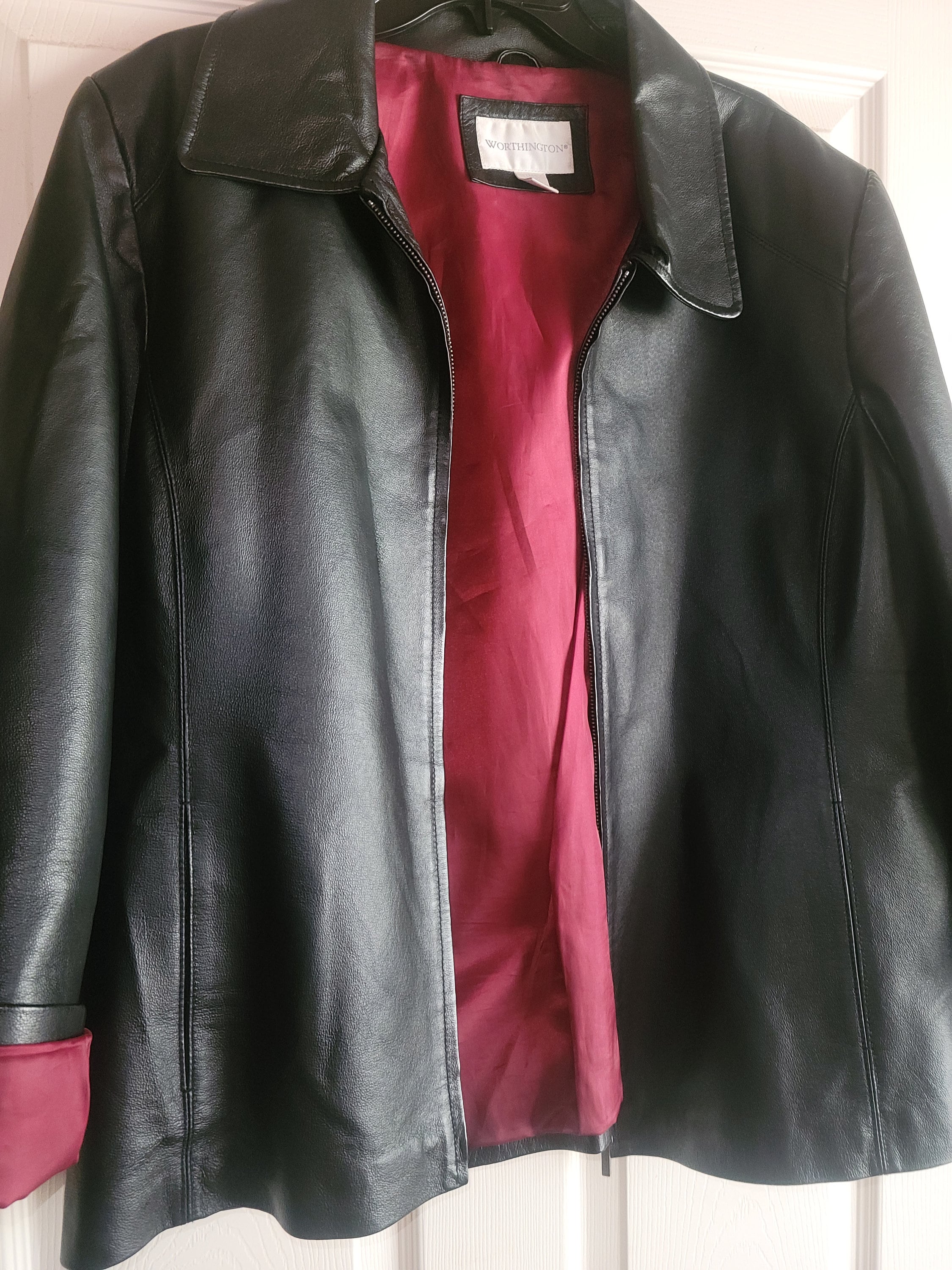 レザージャケット　USA古着　worthington Worthington Womens Leather Jacket Size Small | eBay