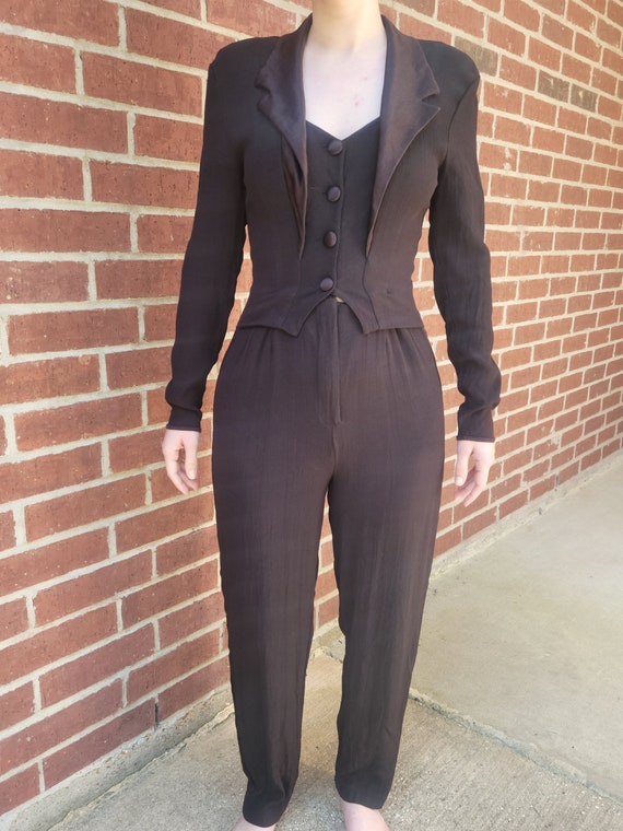 Karen Alexander Black Tuxedo Formal Luxury Vintage