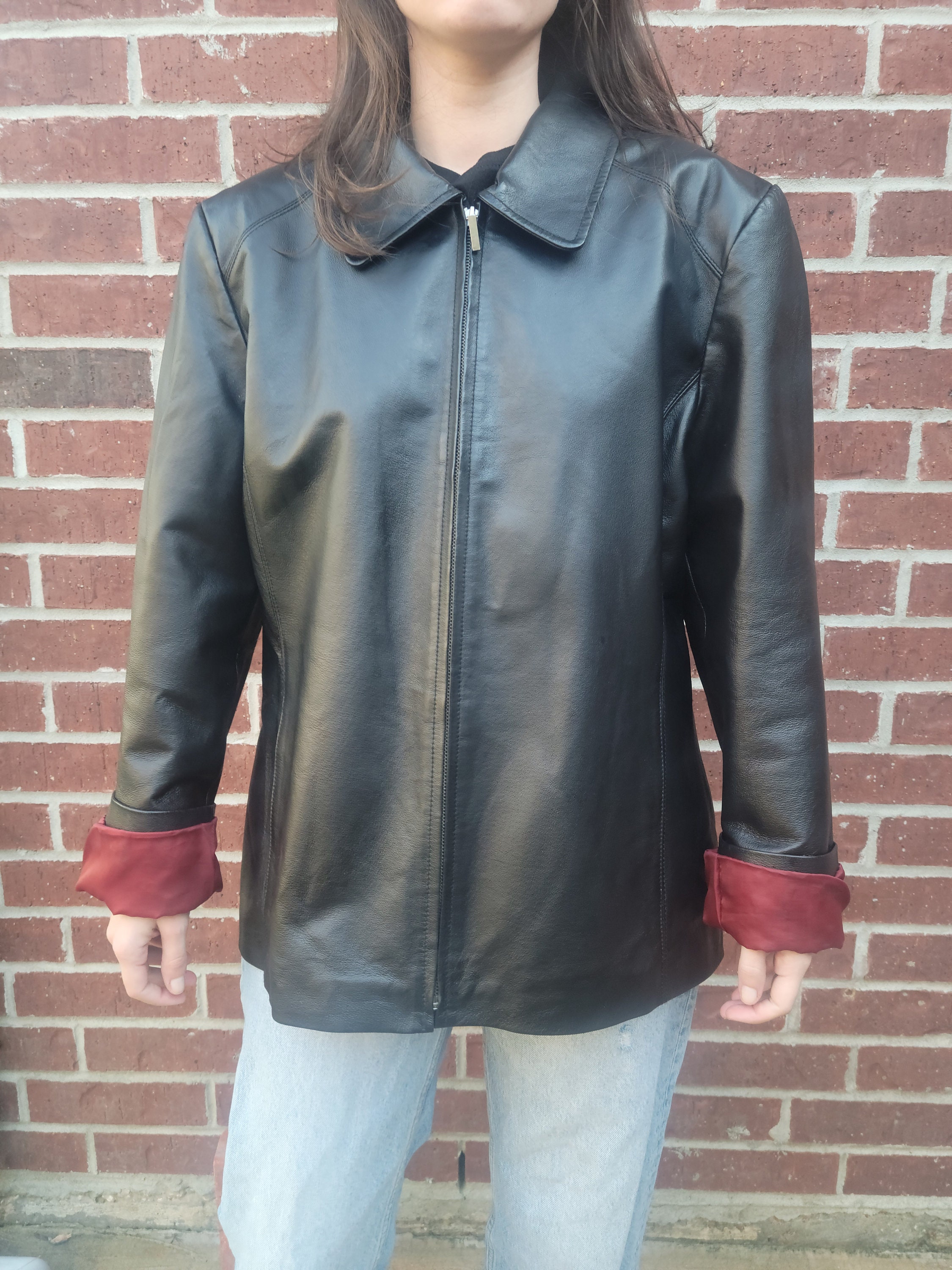 Black and Red Worthington Quiet Luxury Vintage Leather