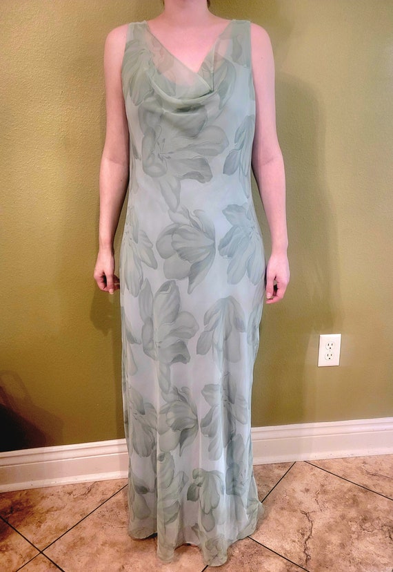 Cowl neck maxi slip dress sale