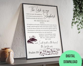 Psalm 23 Printable Wall Art