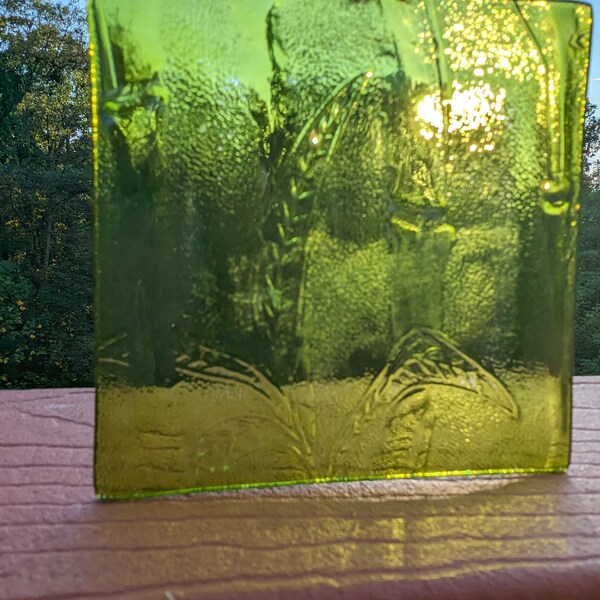 Square Glass Plate Etsy