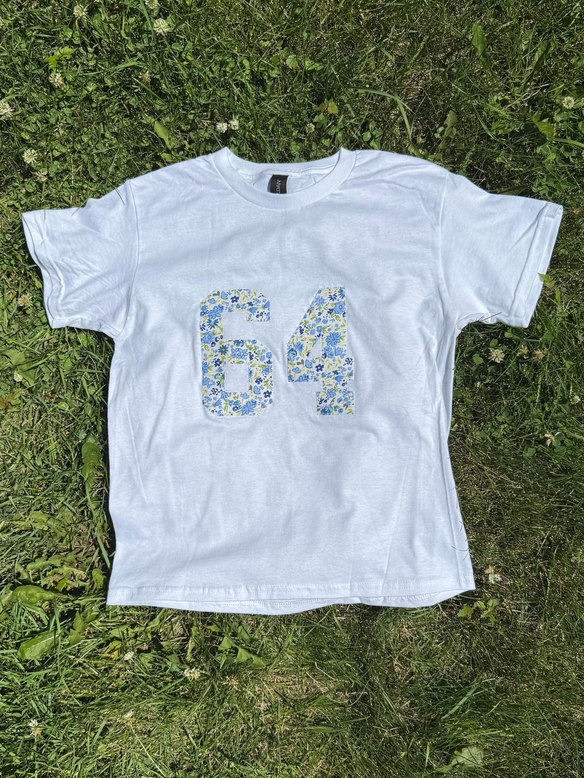 Custom Patchwork Number Tee - Etsy