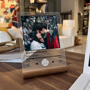 Personalized Acrylic Song Plaque - Custom Photo Music Plaque