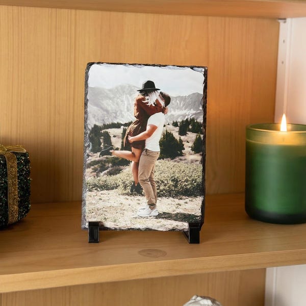 Personalized Gift Photo Slate , Anniversary Gift For Him, Anniversary Gift For Boyfriend, , Gift for Her, Mothers Day Gift