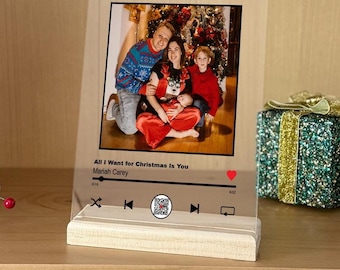 Personalized Acrylic Song Plaque - Custom Photo Music Plaque