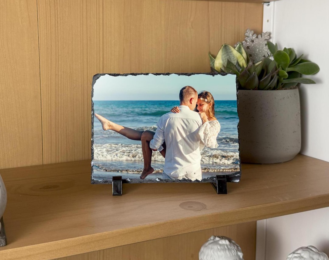 Personalized Valentine’s Day Photo Slate | Custom Couples Photo Gift ...