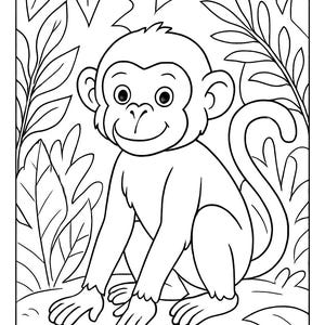 Coloring Book: Jungle Animals