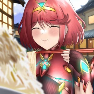 Xenoblade Chronicles 2 | Pyra &quot;Noodles Date&quot; 11x14 Art Print!
