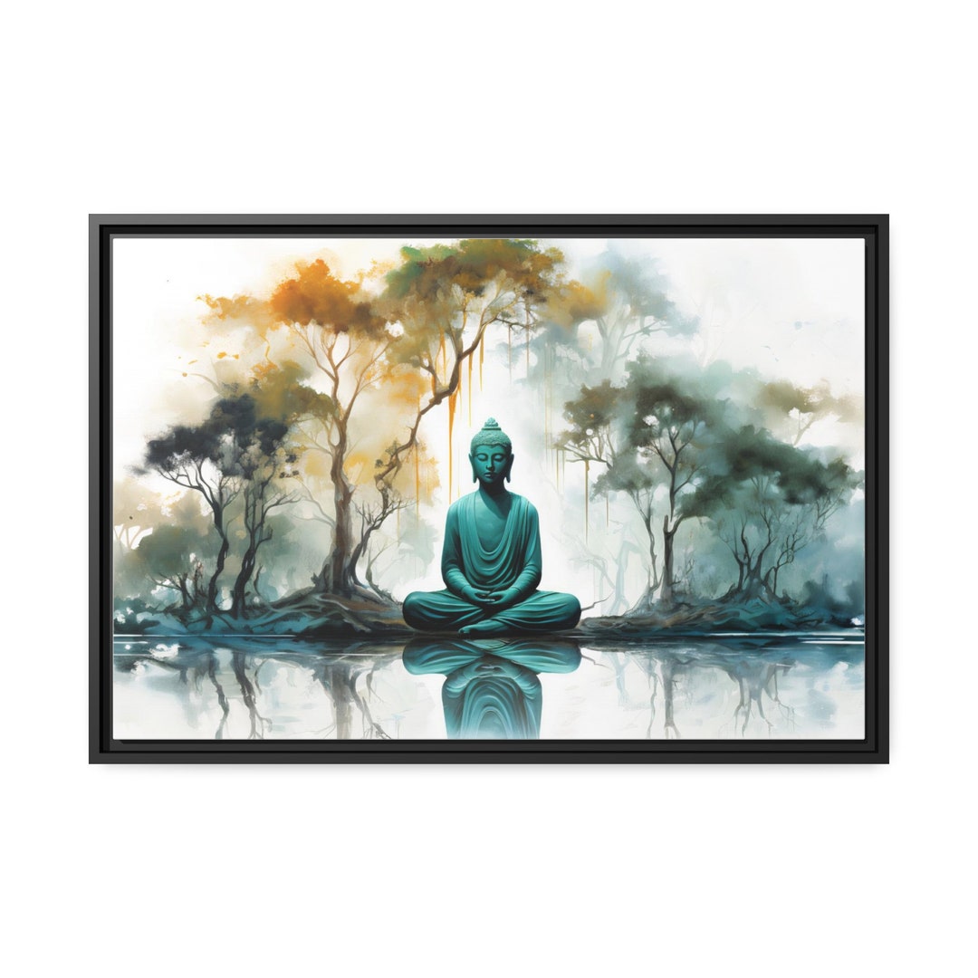 Buddha Meditation Canvas Print / Matte Canvas, Black Frame / Zen ...