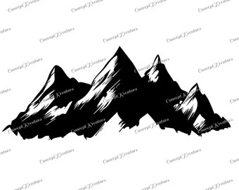 Mountain SVG Bundle - Mountain Png, Mountain Dxf, Mountain Range Eps  - Perfect for Cricut, Silhouette, Crafts, Glowforge, Xtool and more!