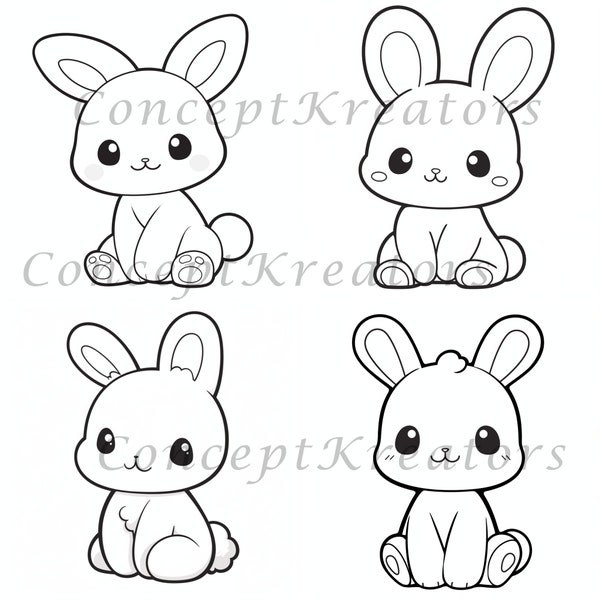 Bunny SVG bundel - Bunny Png, Bunny Dxf, Bunny Eps-bestanden inbegrepen - Perfect voor Cricut, silhouet, ambachten en meer!