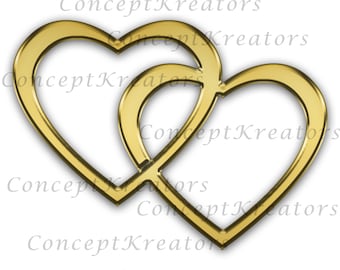 Golden Hearts Bundle - Golden Heart Png, Gold Hearts Dxf, Gold Hearts Eps Files Included - Perfect for Cricut, Silhouette, Crafts, and More!