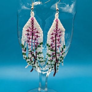 Beaded Fringe Fireweed Earrings