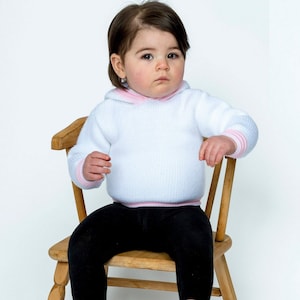 Personalized Baby Girl Hooded Pink Zip Back Sweater | Baby Girl Baptism Sweater | Baby Girl Christening Outfit | Custom Baptism Outfit Girl