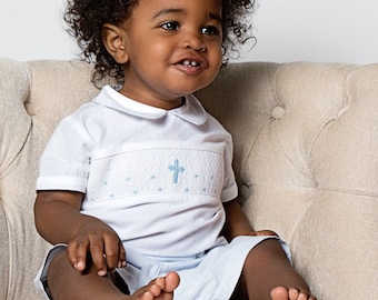 Boys Baptism Outfit | Hand Smocked Baby Boy Baptism Outfit | Baptism Outfit Boy | Boy Christening Outfit | Baby Boy Christening