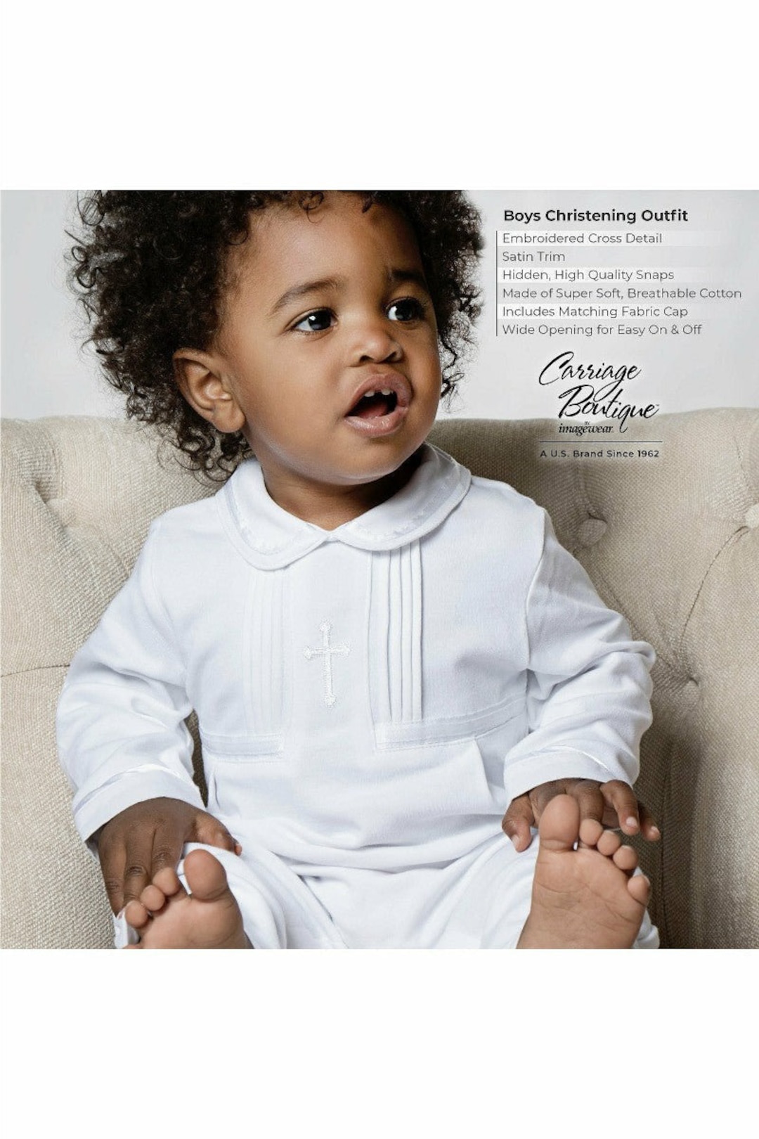 Elegant Baby Boy Christening Outfit With Hat Boys Baptism Outfit