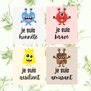 Cartes d'affirmation/ enfants/selflove/amour/digital/happykysarticles/cards/ estimedesoi/template/printable/affirmationcards/.