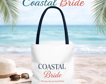 Borsa da sposa costiera, borsa per matrimonio in spiaggia, regalo per addio al nubilato, borsa da viaggio per luna di miele, accessorio per festa di addio al nubilato, cerimonia al mare, tema oceano