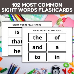 Educational Sight Words Printables | Homeschool Mom Must-Have | Reading Resources | Teacher Supplies