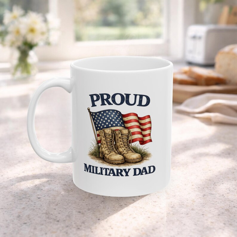 Military Dad Mug Army Father Gift Idea Veteran Coffee Cup Patriotic ...