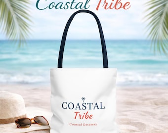Borsa da viaggio per vacanze al mare da donna, ideale per weekend estivi tra amiche, stile costiero, borsa a mano nautica a tema oceano, fuga al mare.