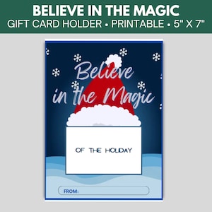 Spread Holiday Cheer with Gift Card Holders | Printable Set | Instant Download PDF | Believe in the Magic