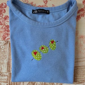 "I <3 Olives" lapptäcks-T-shirts (storlek XS/S)