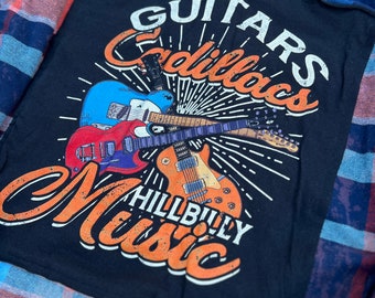 Guitarras y Cadillacs shacket blanqueado a mano