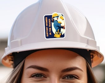 Construction Company Hard Hat Sticker Construction Company Swag for Female Carpenters Women Geo Engineers Sticker for her Civil Engineer