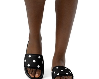 Women's slides - Black dots